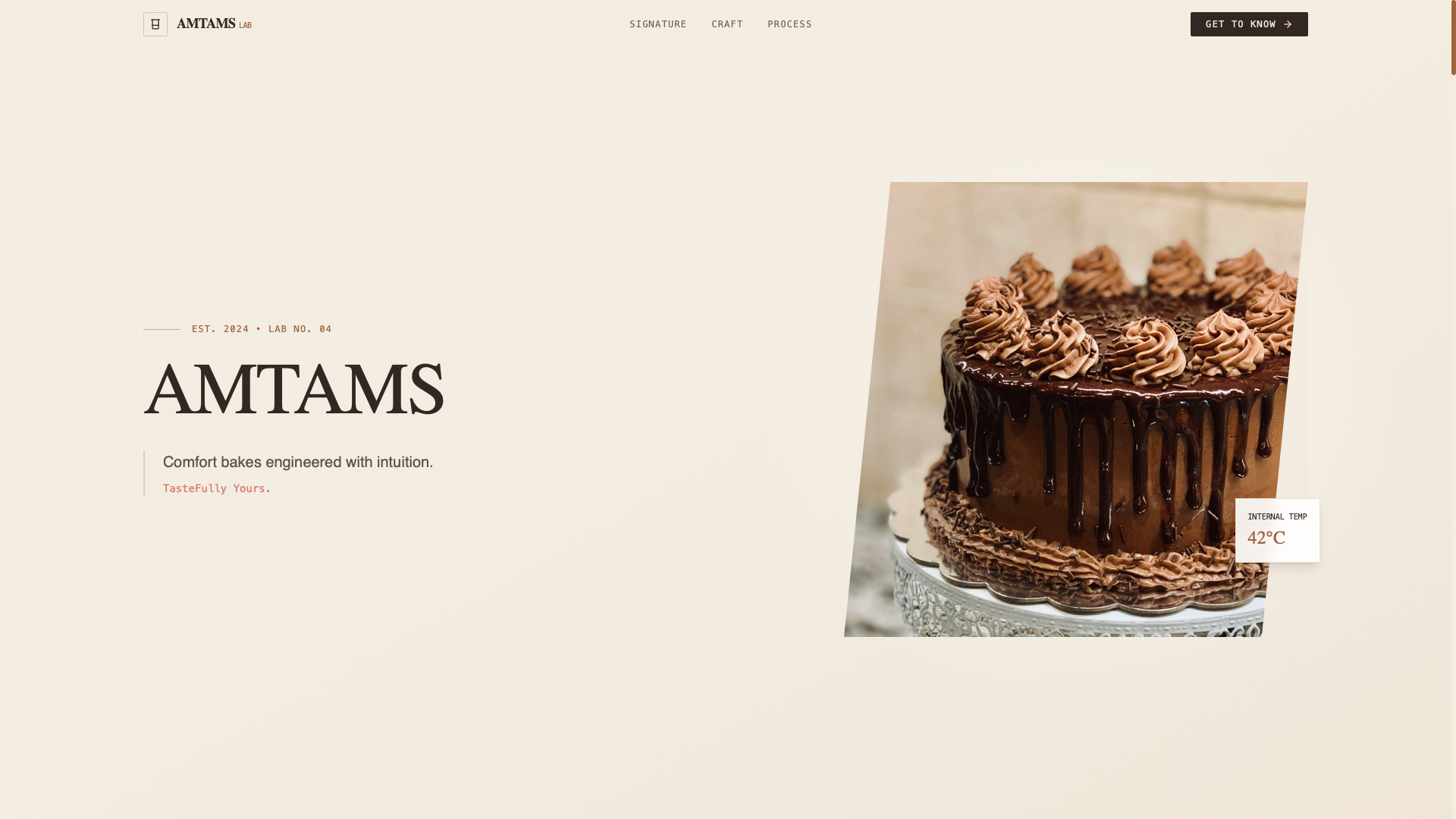 Amtams Hometreats website mockup by Solicate