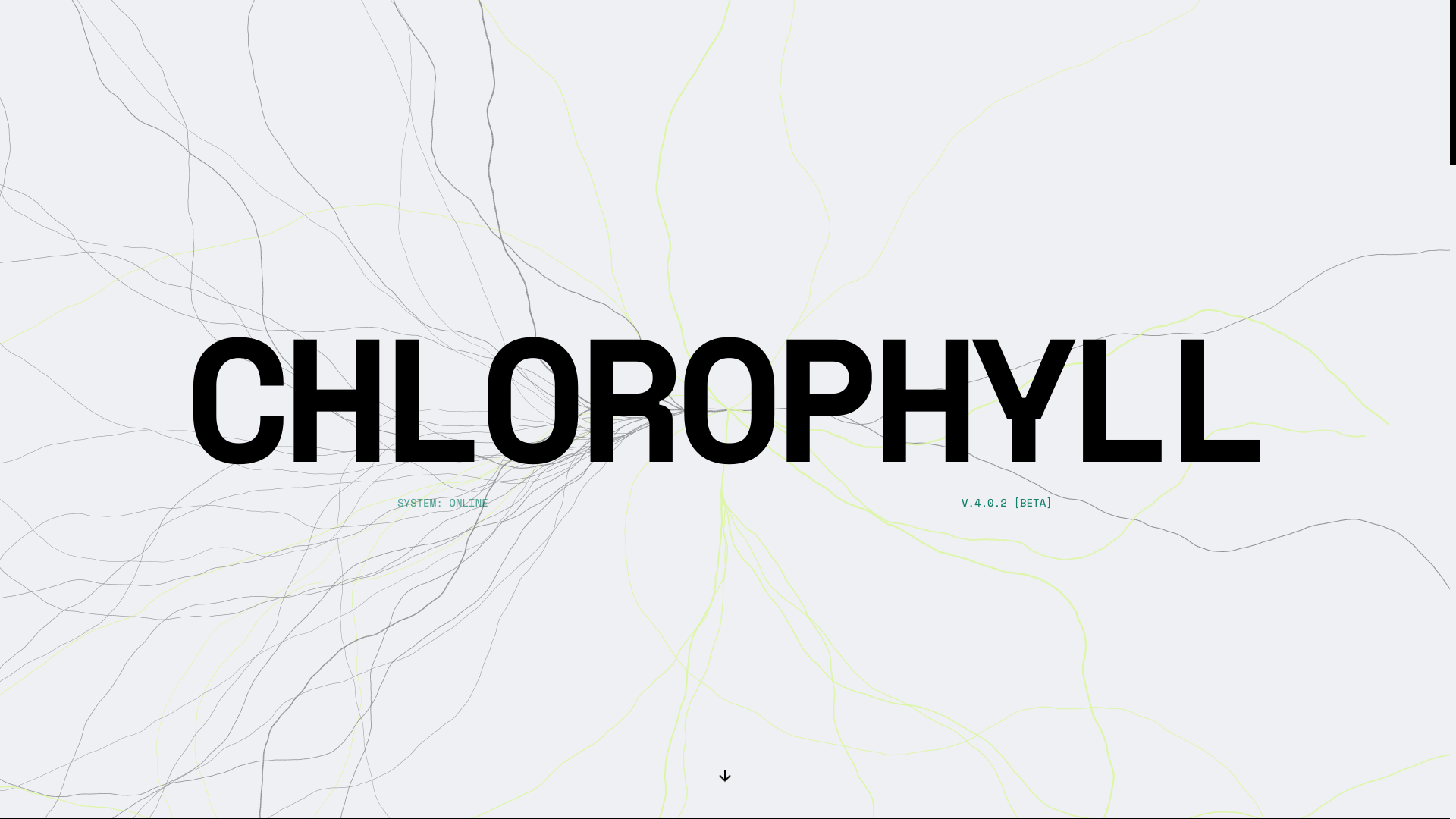 Chlorophyll organic laboratory website concept
