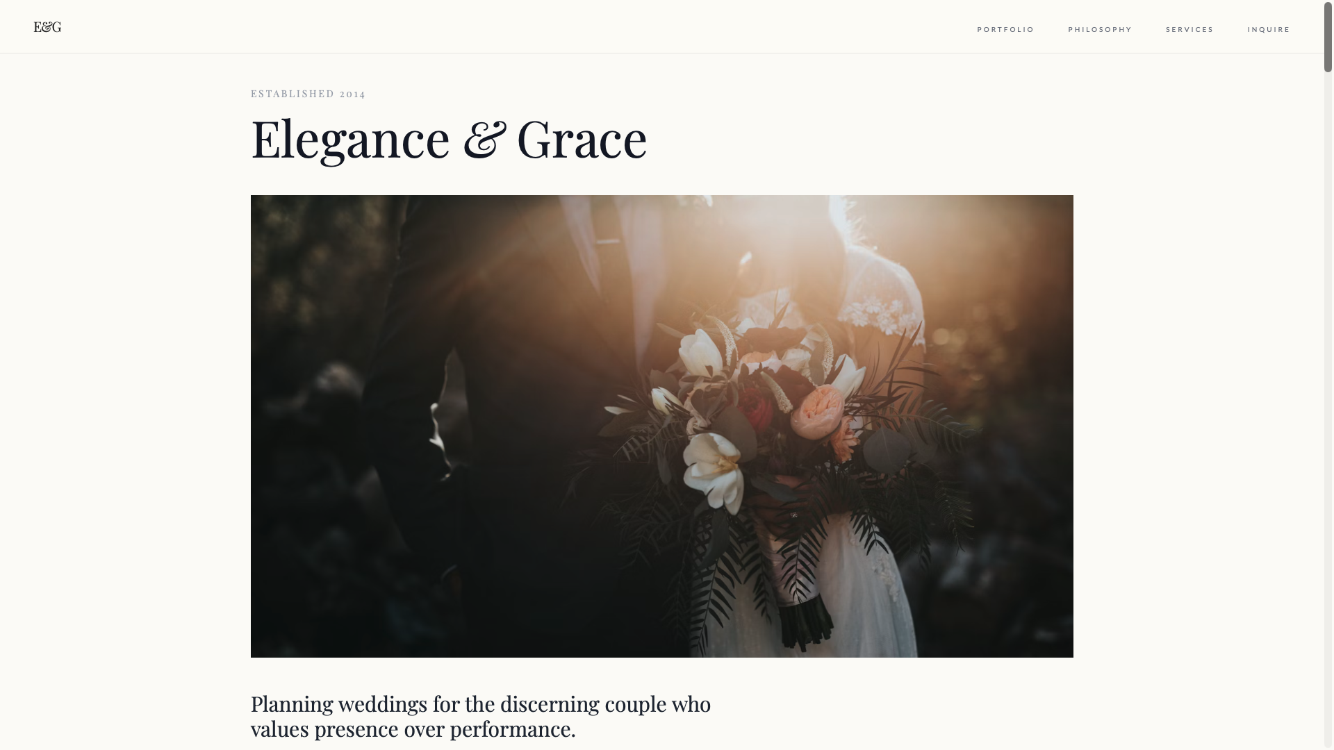 Prism wedding planning website concept