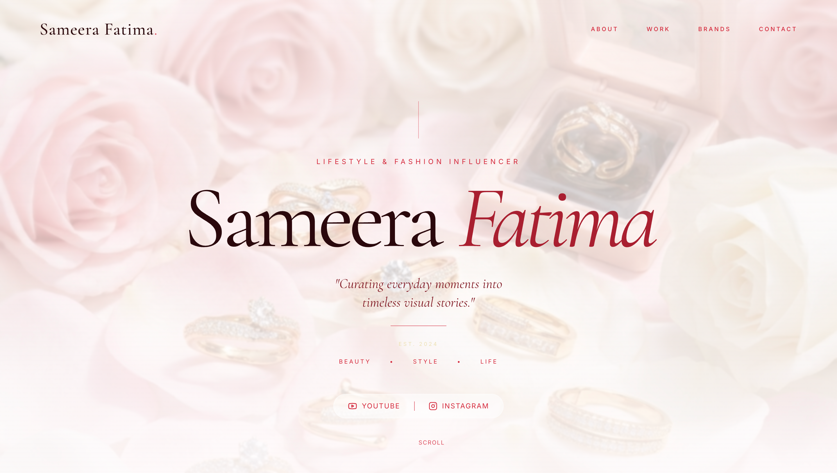 Sameera Fatima website mockup by Solicate
