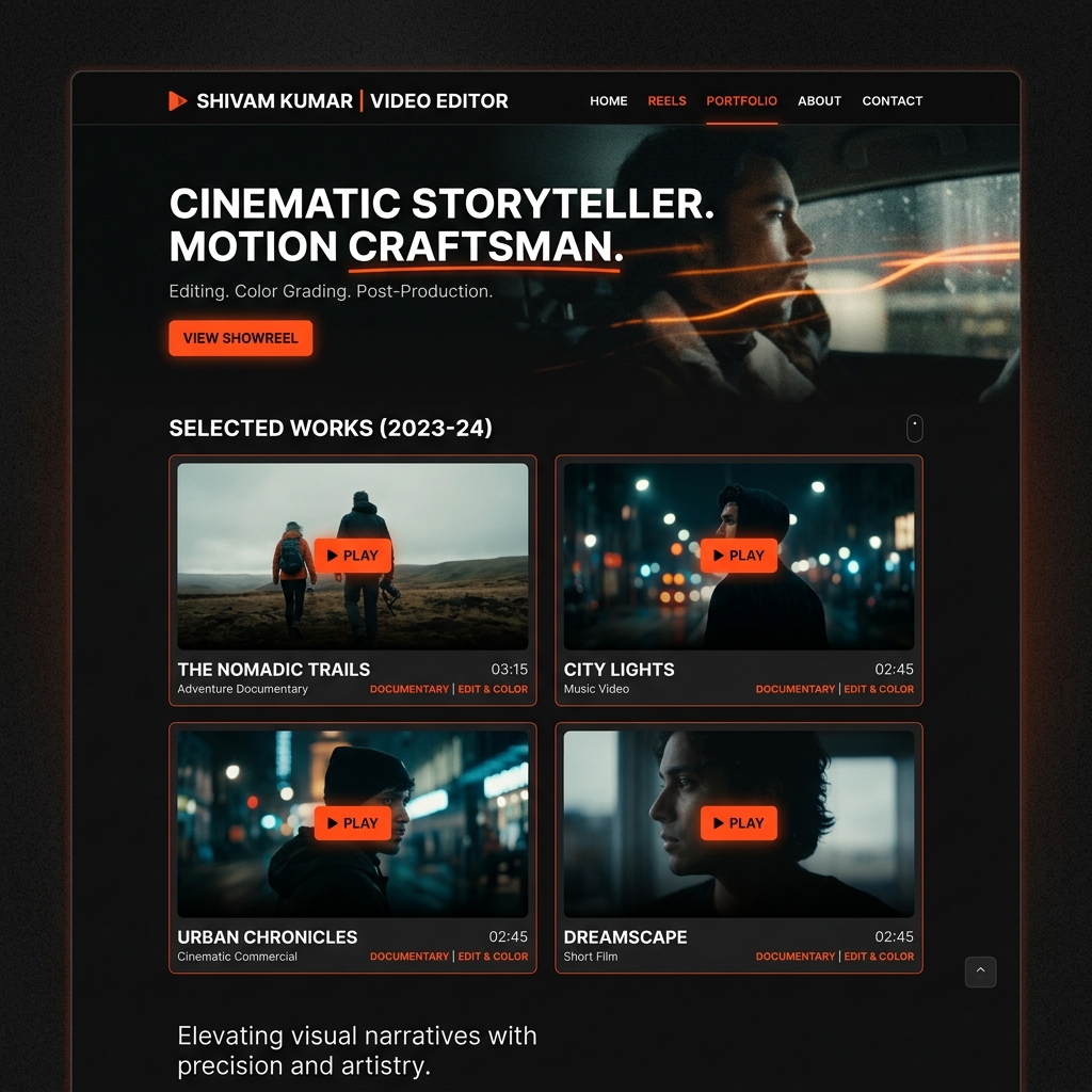 Shivam Kumar website mockup by Solicate