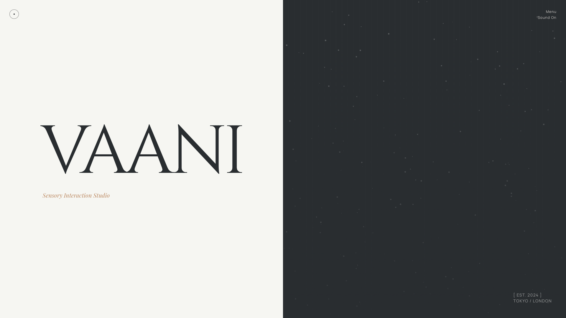 Vaani music studio website concept